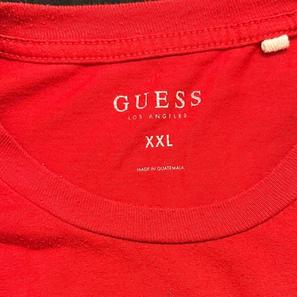 Guess Red and Black Logo Tee - Picture 3 of 4